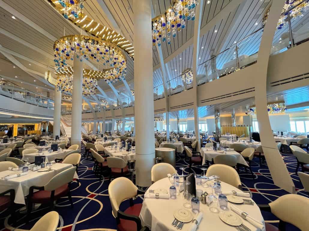 The main dining room on Holland America's Rotterdam