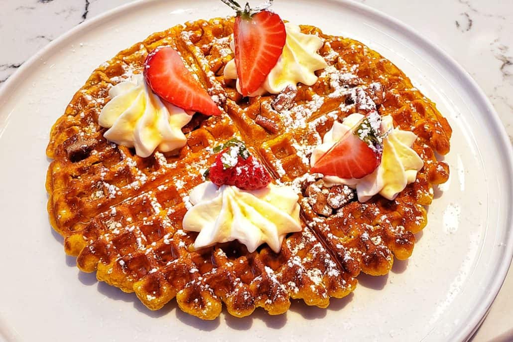 sweet potato waffle emeril's bistro