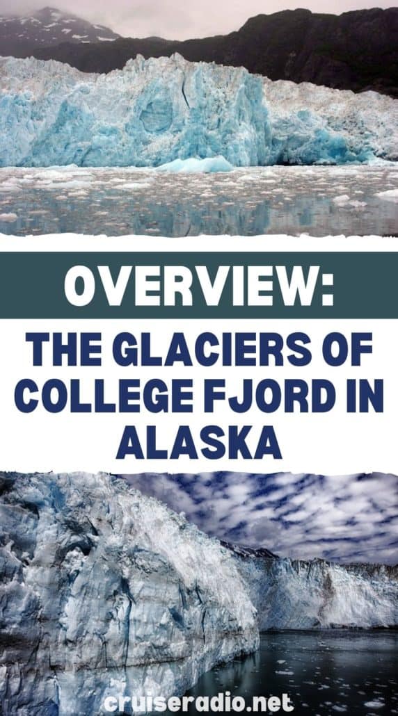 overview: the glaciers of college fjord in alaska
