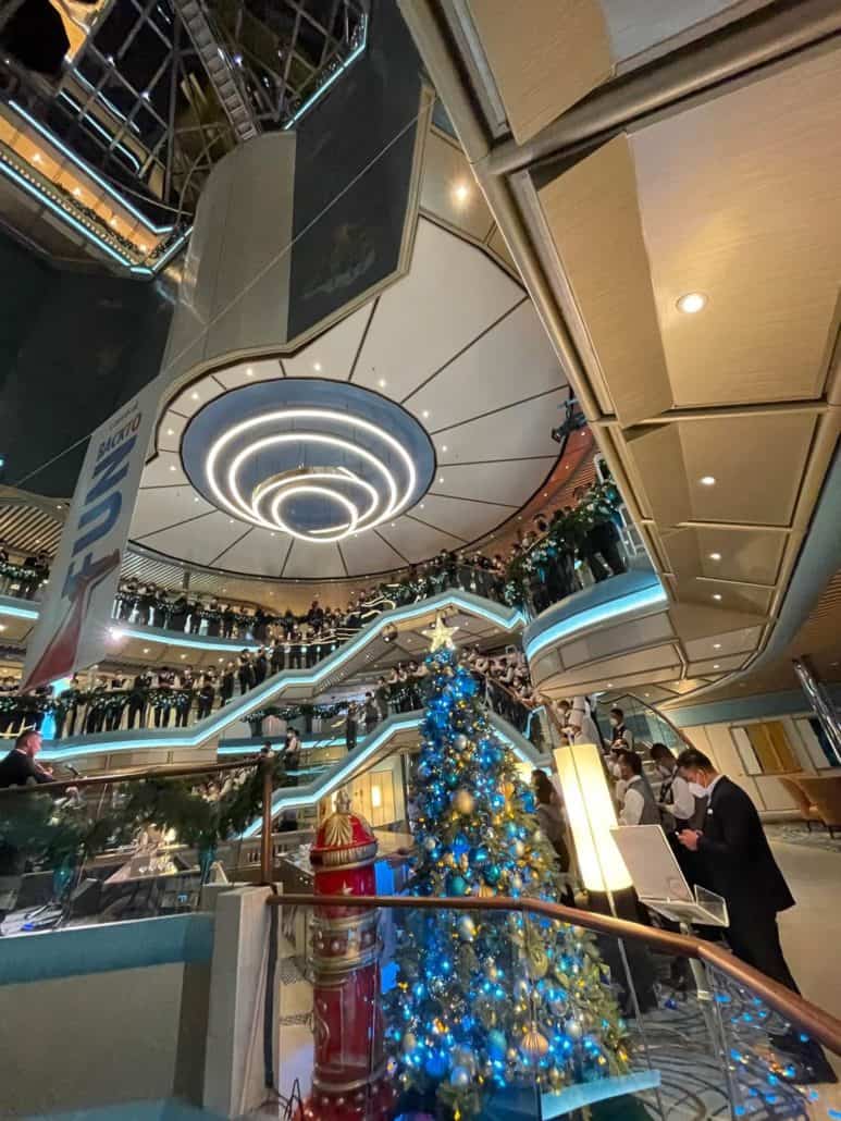 stairways of atrium christmas tree