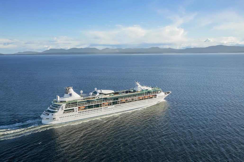 Aerial view of Rhapsody of the Seas