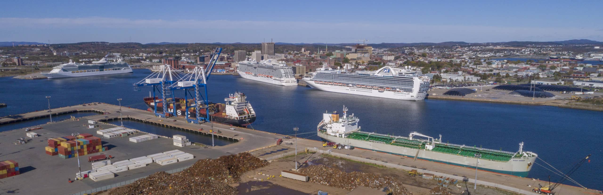 port saint john new brunswick multiple ships