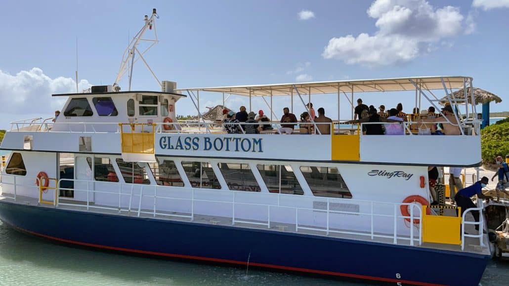 glass bottom boat half moon