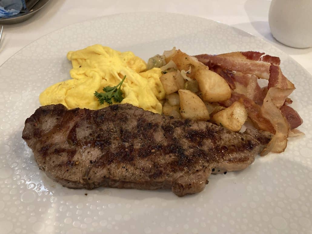 NCL Getaway Haven Steak eggs