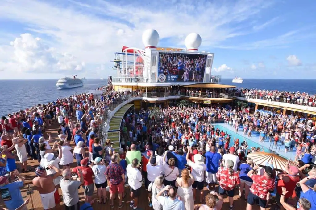 carnival cruise 50th birthday deck party meetup