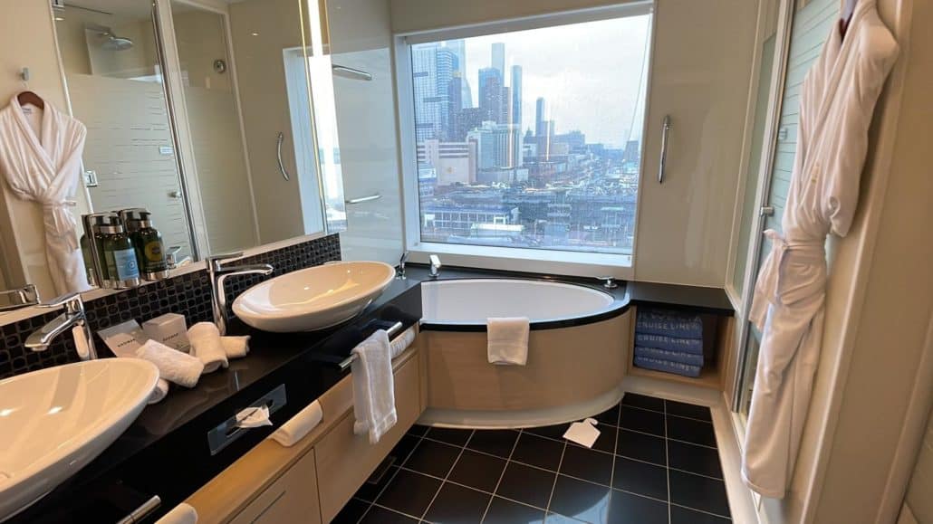 A bathroom in one of The Haven suites