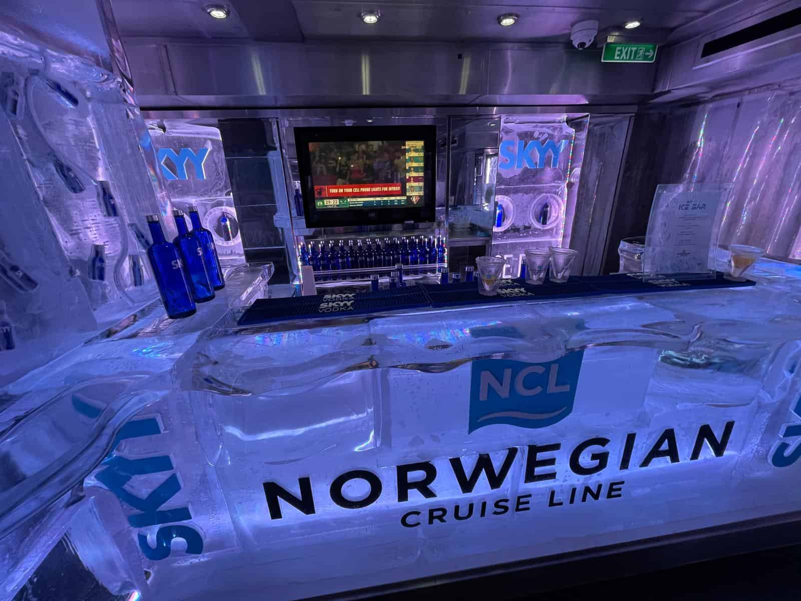 skyy vodka ice bar norwegian getaway