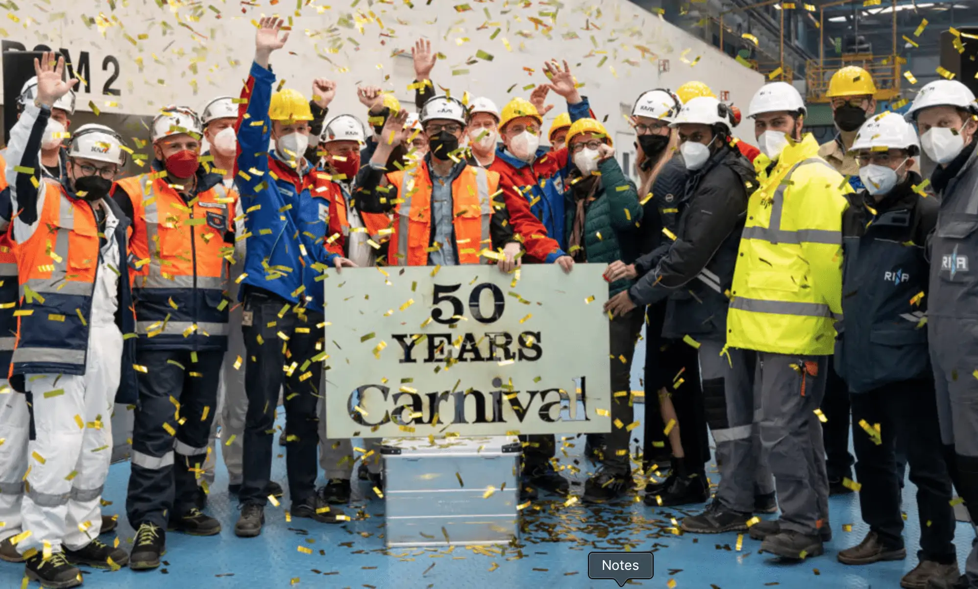 carnival cruise line steel cutting jubilee celebration