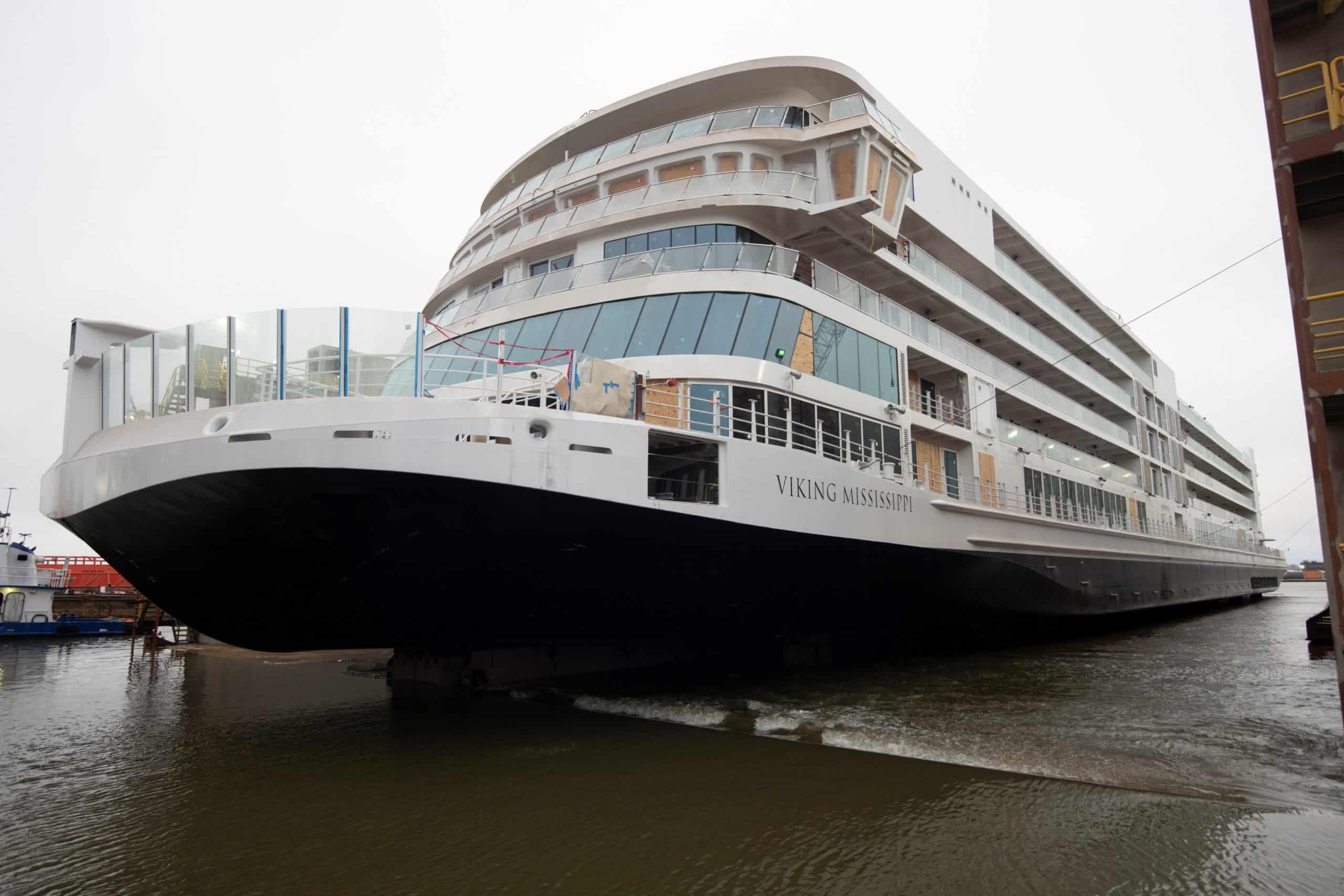 viking mississippi river ship float out