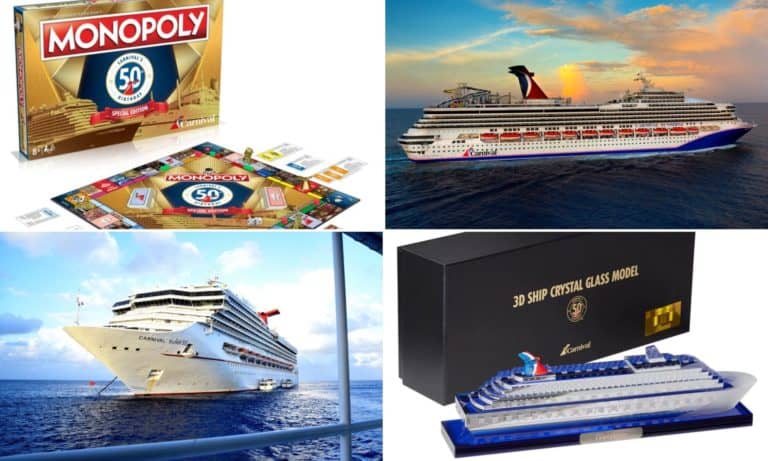 carnival cruise line 50th birthday merchandise