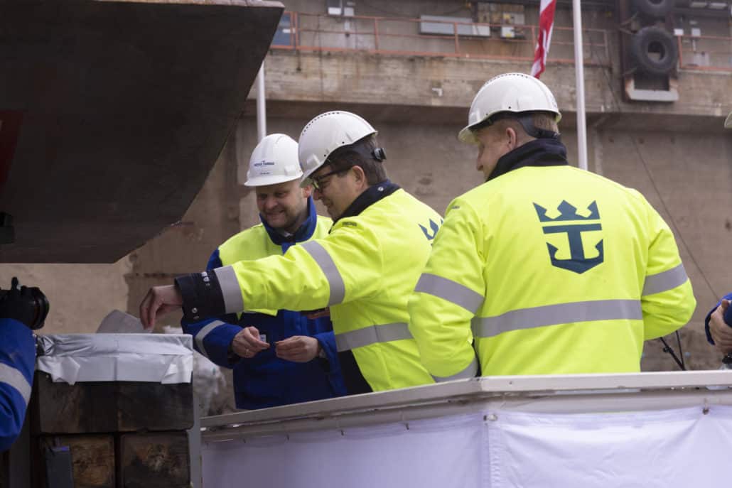 icon of the seas keel laying ceremony