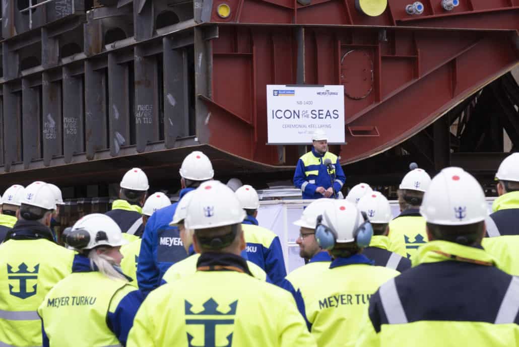 icon of the seas keel laying