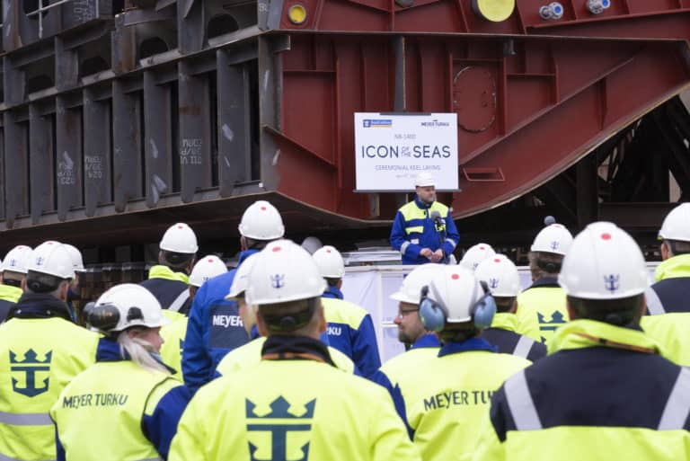 icon of the seas keel laying