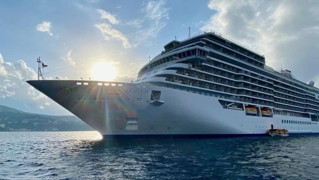 View of Seven Seas Explorer, considered one of the impressive cruise ships. 