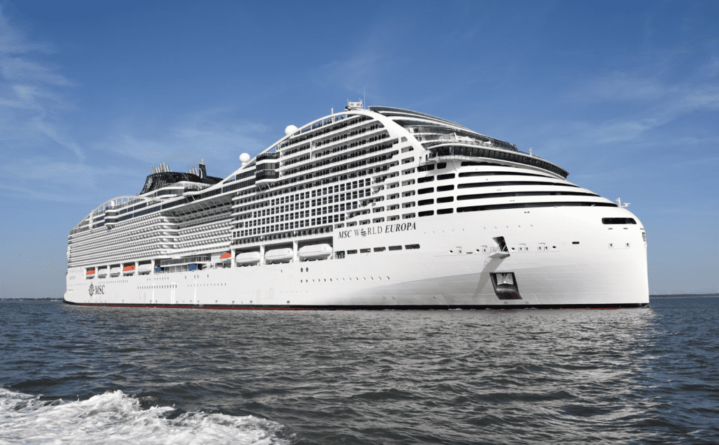 msc world europa sea trials