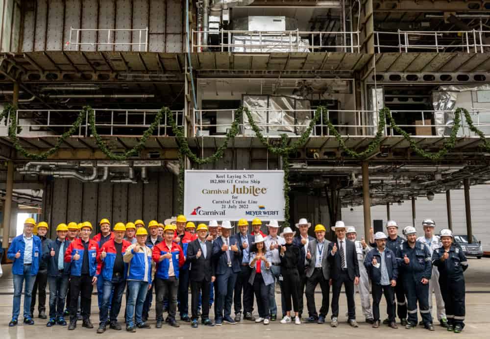 carnival jubilee keel laying