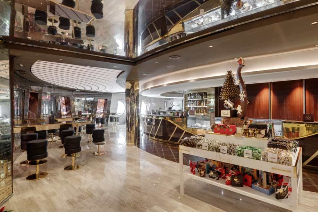 Interior of Venchi 1878 Chocolate Bar in MSC Cruises