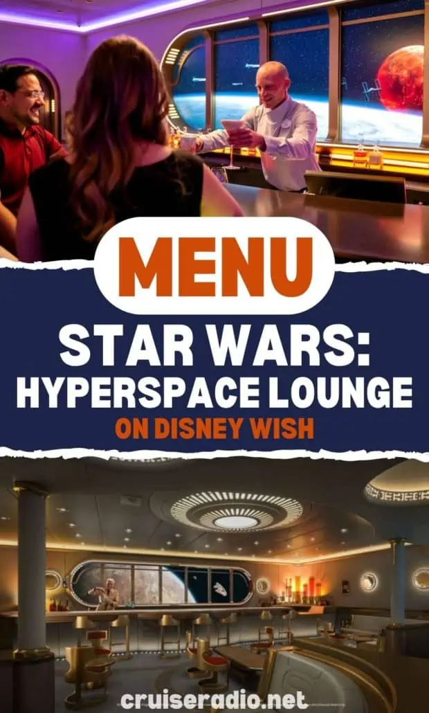 Star Wars bar menu disney wish