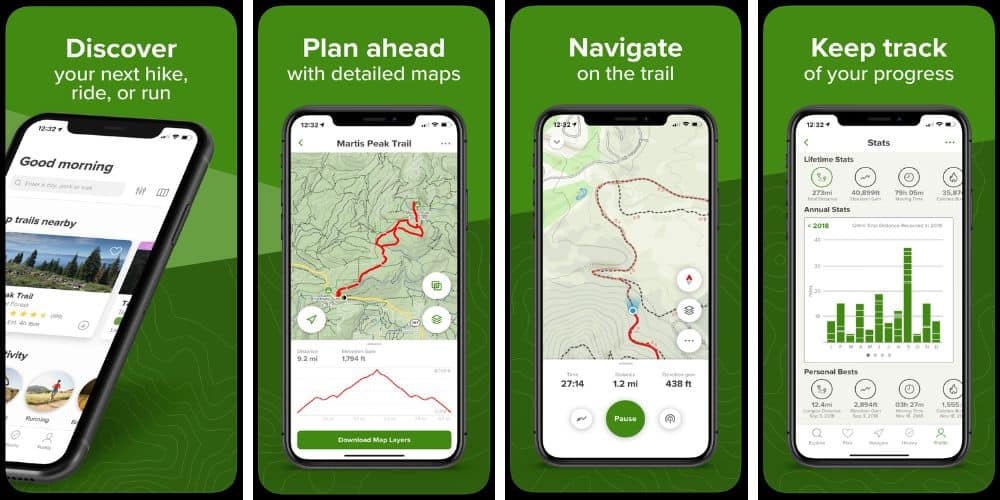 alltrails free travel app