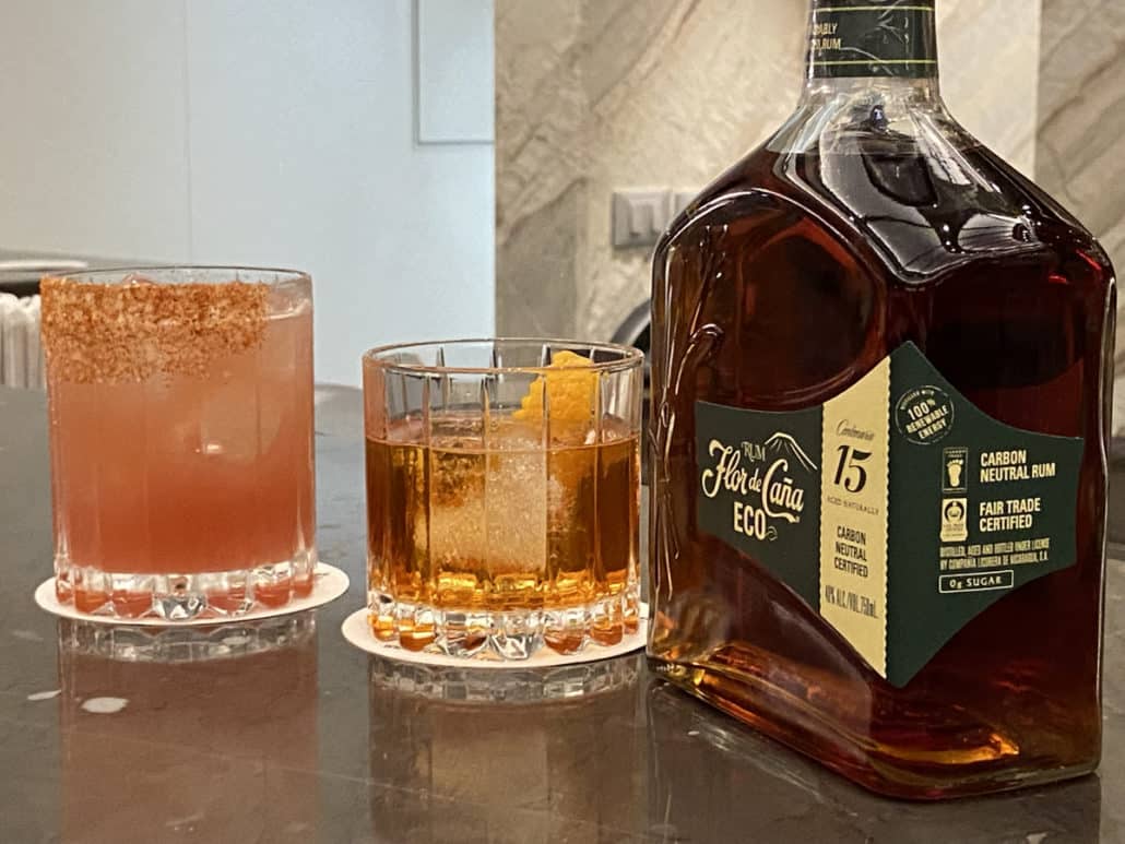 Flor de caña cocktail in Norwegian Prima