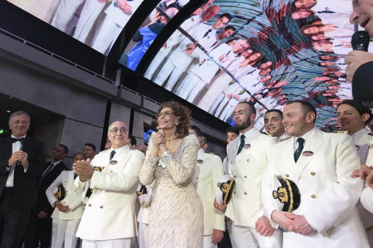 sophia loren christens MSC bellissima in hamburg