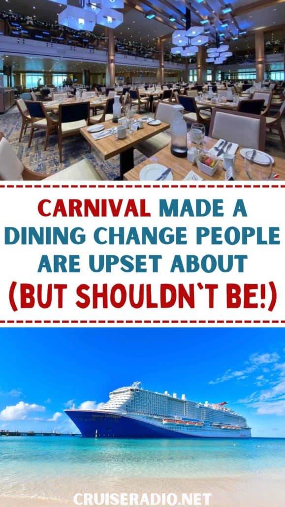 carnival cruise line made a dining change people are upset about (but shouldn't be!)