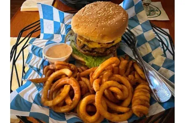 burger and fries