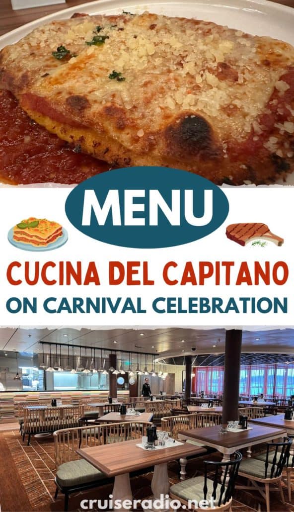 cucina del capitano menu carnival celebration