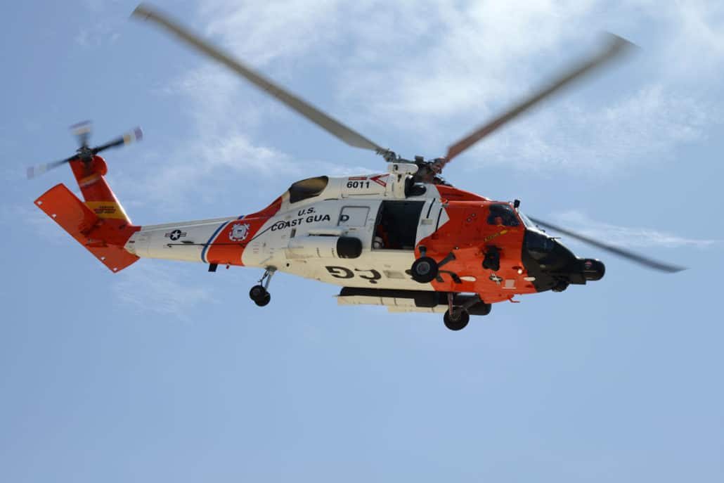 helicopter rescue man over board