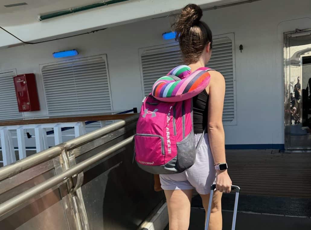 Backpack luggage for cruise travel