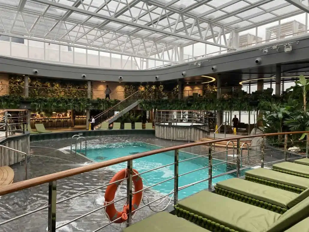 Interior view of Jungle Pool at MSC Seascape