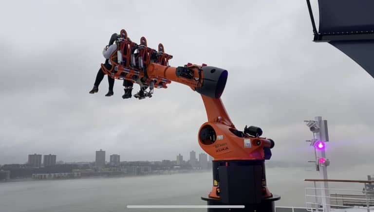 View of ROBOTRON attraction on MSC Seascape