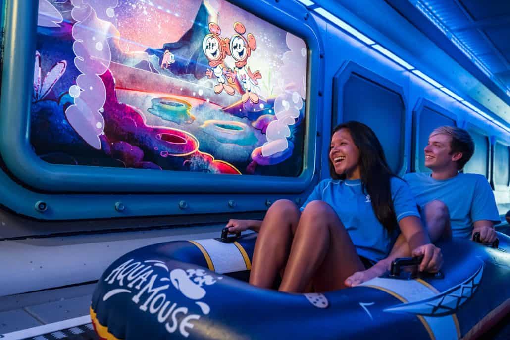 Disney Wish's  Aquamouse water coaster