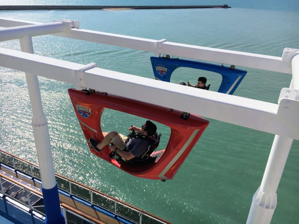 View of Carnival Vista's Skyride