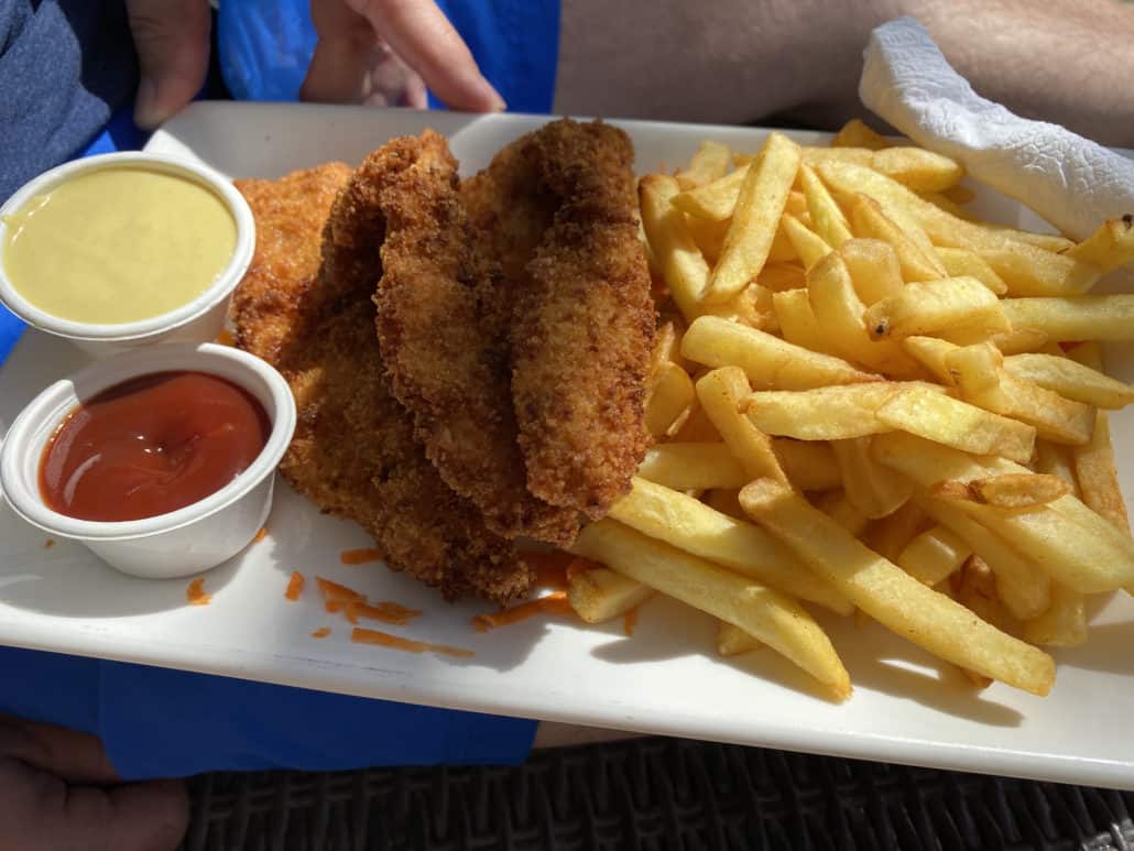 little french key chicken fingers lunch