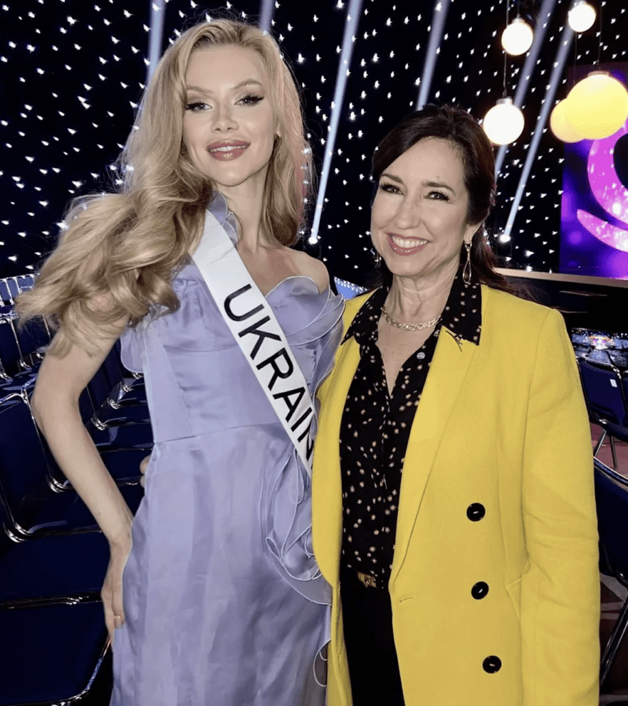 miss universe ukraine and carnival president christine duffy