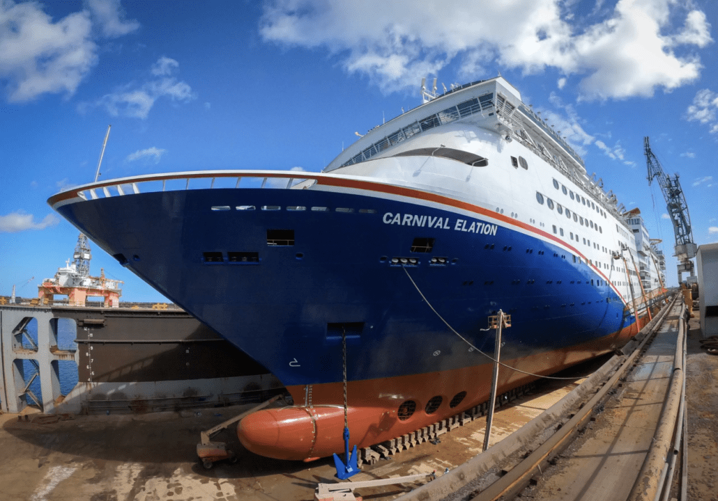 carnival elation dry dock freeport bahamas