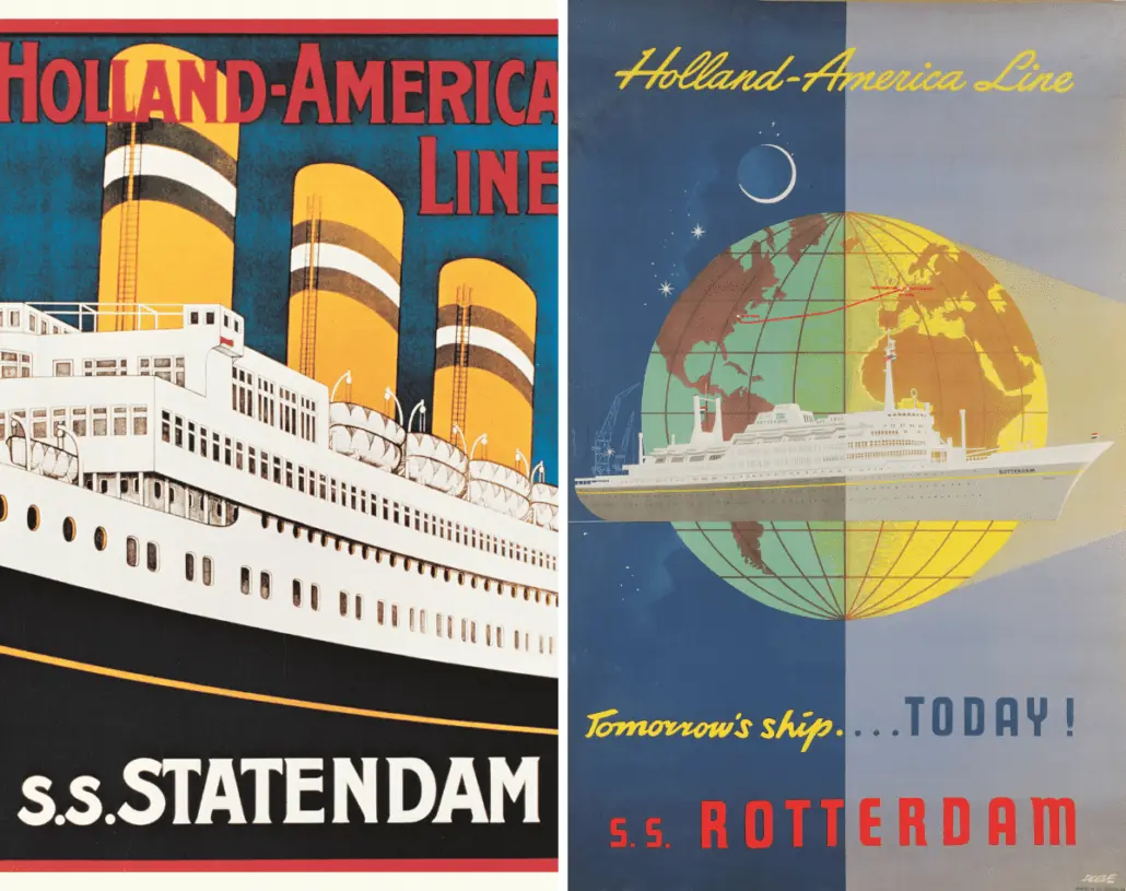 old holland america line posters