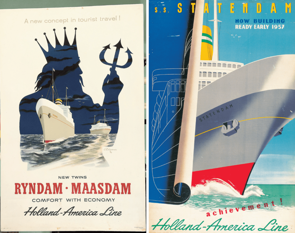 Holland America old posters