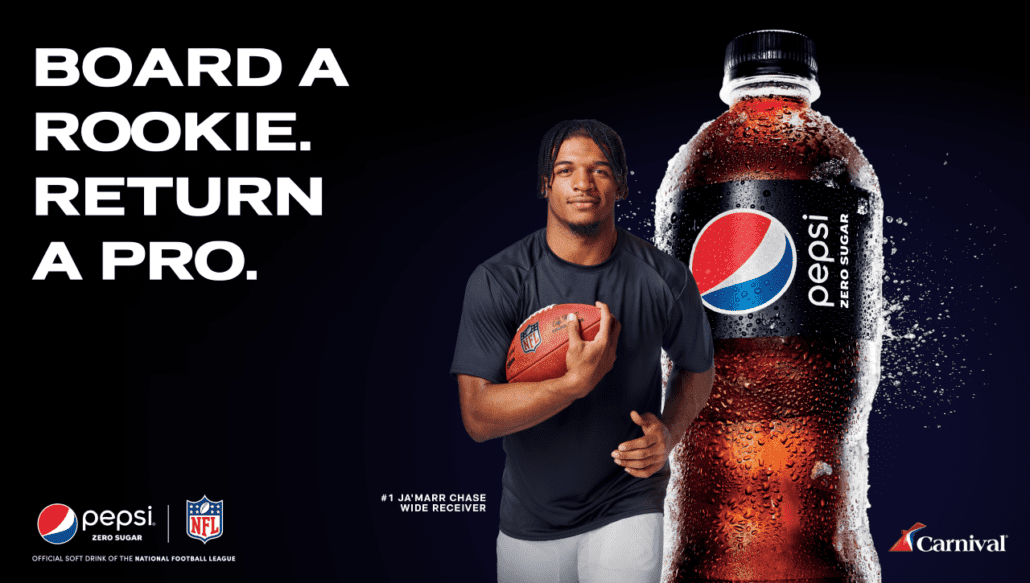 pepsi NFL carnival cruise sweepstakes promotional image