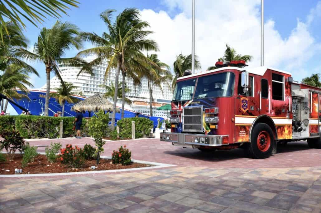 grand turk firetruck carnival cruise line