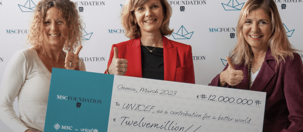 msc foundation UNICEF fundraising milestone