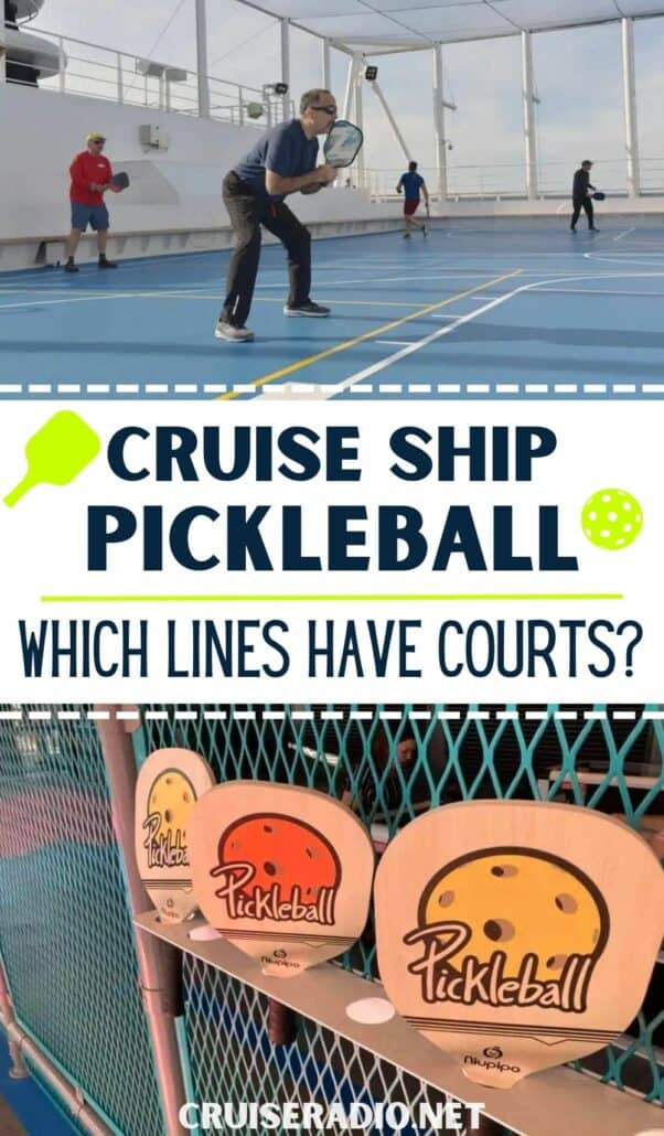 cruise ship pickleball - which lines have courts?