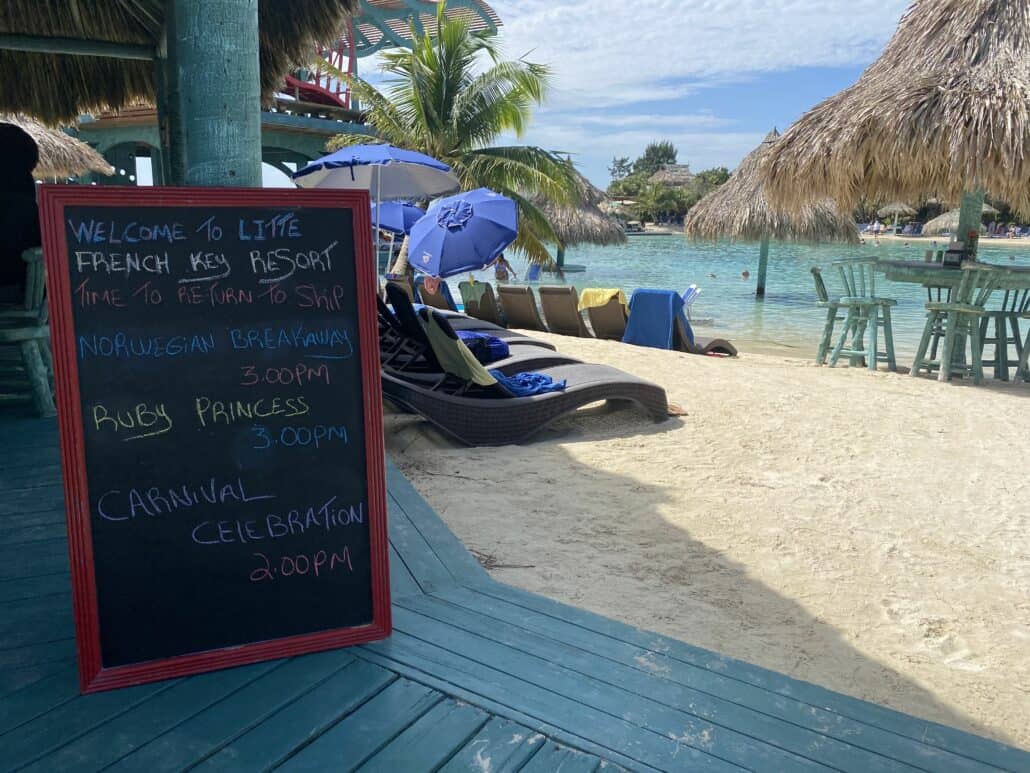 little french quay cruise ship departure board