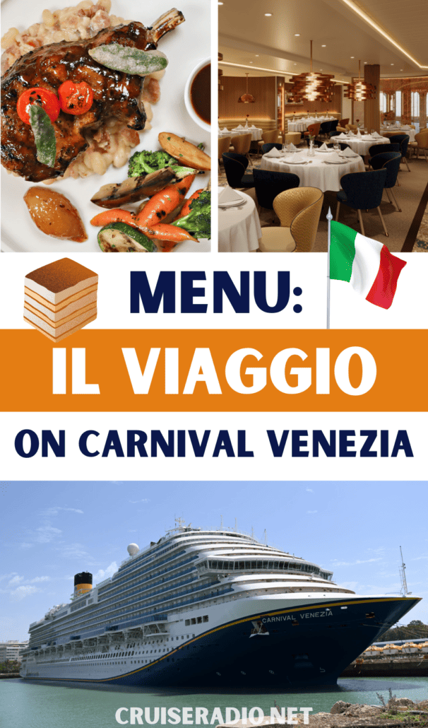 il viaggio menu carnival venezia 