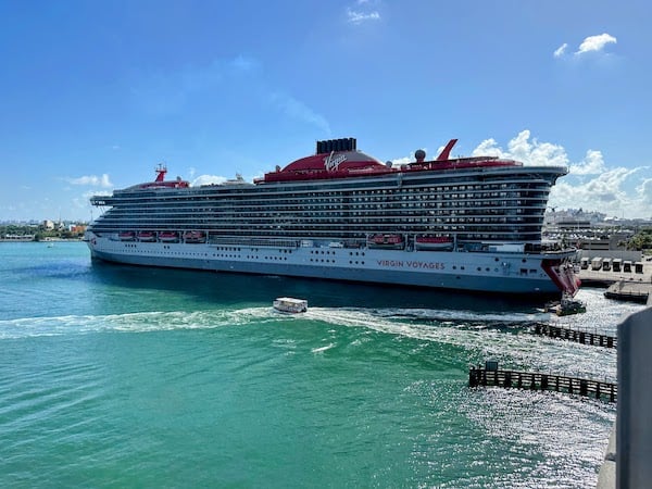 Virgin Voyages docked in PortMiami