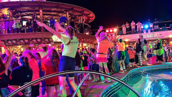 deck party on Carnival Celebration