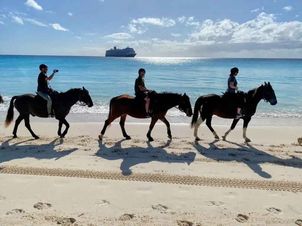 Half Moon Cay, horseback riding, land activities