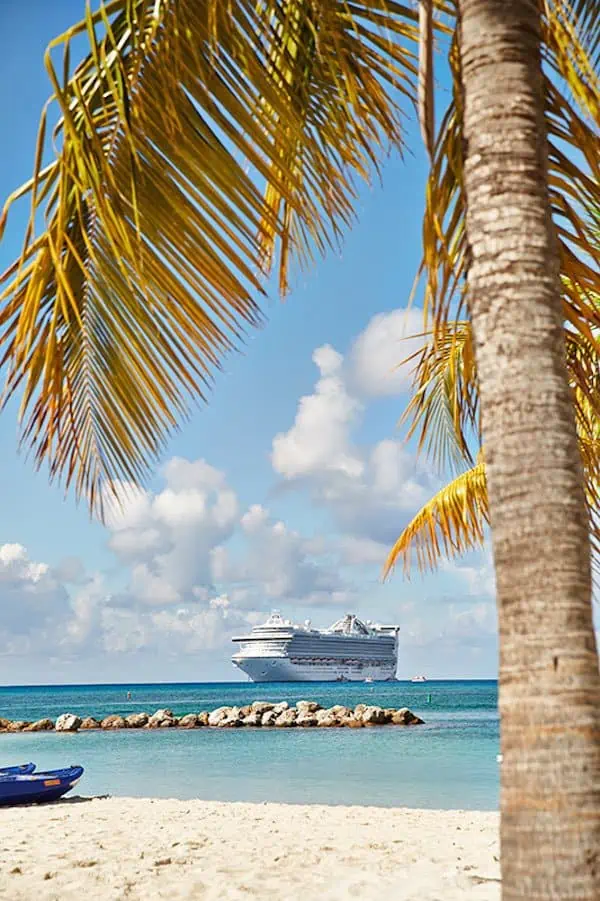 Caribbean Princess off the coast of Princess Cays