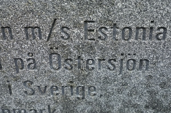 memorial stone m/s estonia